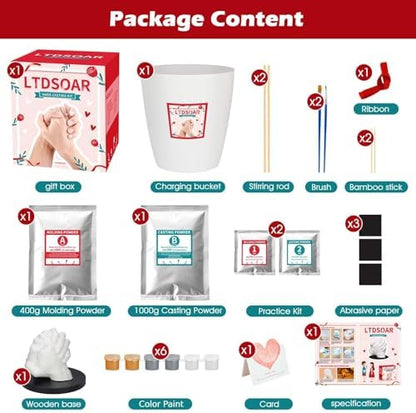 LTDSOAR Hand Casting Kit for Couples & Family with Practice Kit with