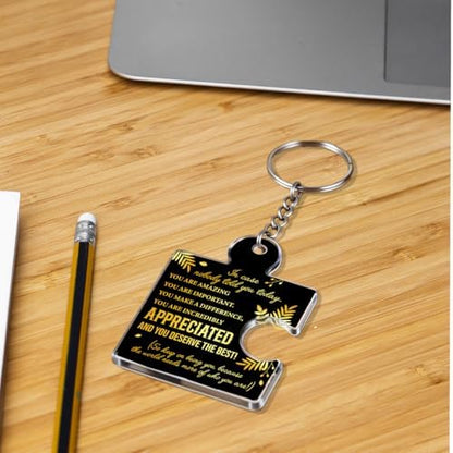 Team Appreciation Gifts Bulk Thank You Keychains for Coworkers