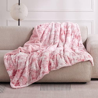 Bedsure GentleSoft Sherpa Fluffy Throw Blanket - Fleece Warm and Cozy