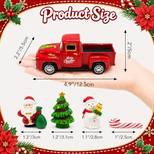 Christmas Truck Decor - Christmas Decorations Indoor with Tree Snowman