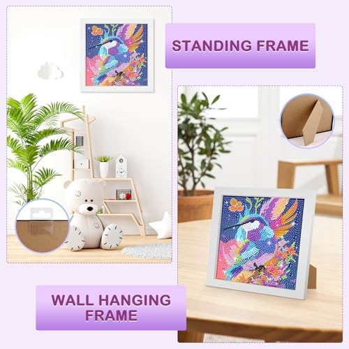 Bowetile Hummingbird 5D Diamond Art Kits for Adults Beginners with
