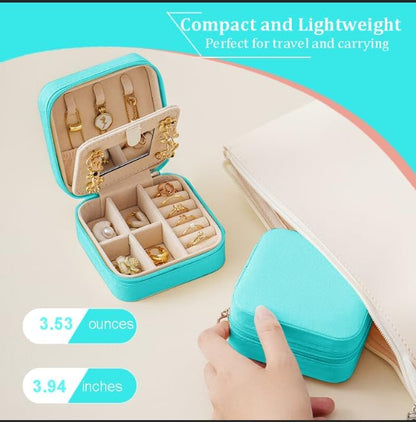 Jewelry Box Travel Jewelry Case and Organizer with Mirror Stocking