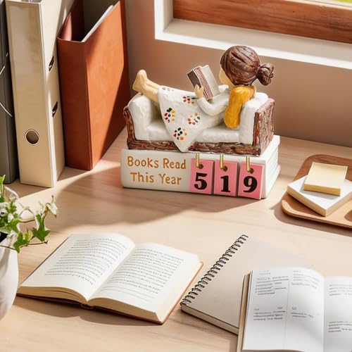 Book Lovers Gifts for Women Books Read This Year Counter Bookshelf