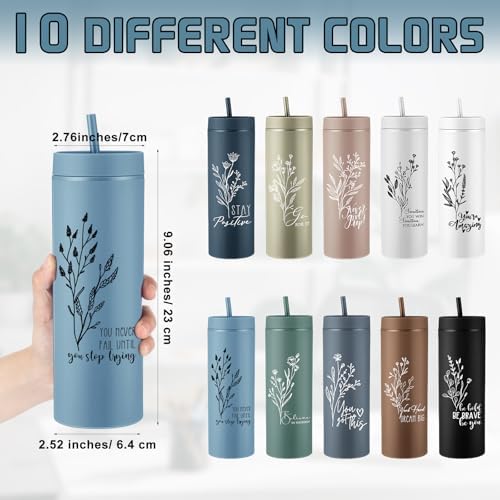 Tioncy 10 Pack Employee Appreciation Gift Bulk, Skinny Tumbler