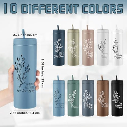 Tioncy 10 Pack Employee Appreciation Gift Bulk, Skinny Tumbler