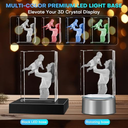 Custom 3D Crystal Photo –Custom Gift Anniversary - Couple