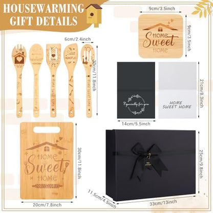 Patelai 17Pcs Housewarming Gift Basket for New Home,with Bamboo
