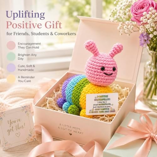 Birthday Gifts for Women Men - Mini Positive Crochet Animals