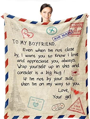 Gifts for Boyfriend - Boyfriend Gift from Girlfriend Blanket 60"x50"