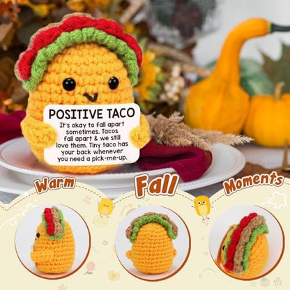 Positive Crochet Taco Christmas Birthday Gifts for Women Men Stocking