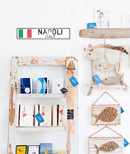 Napoli, Italy - Italian Flag Sign - Metal Novelty Sign for Home