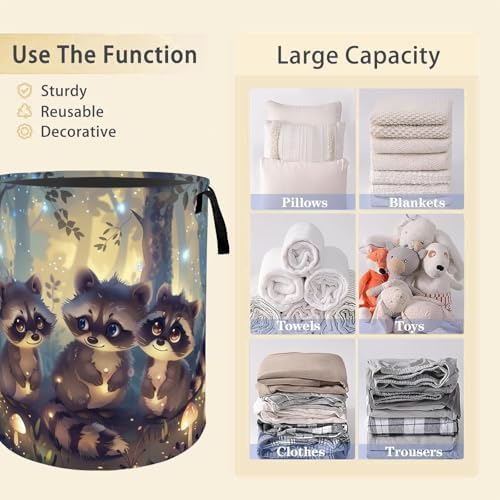Flying Bald Eagle Laundry Basket Hamper for Boys Girls Kids Adults