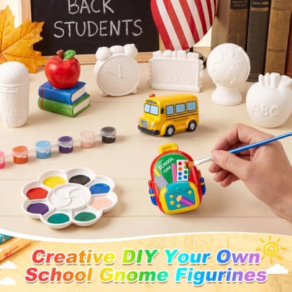 Reallnaive 8 Pack Back to School Ceramic Painting Kit for Kids &