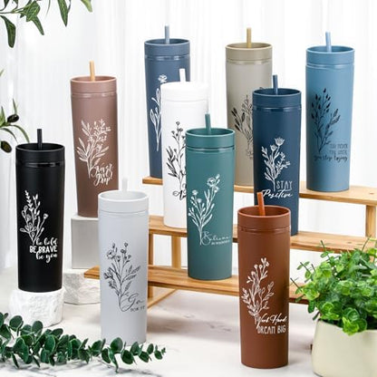 Tioncy 10 Pack Employee Appreciation Gift Bulk, Skinny Tumbler