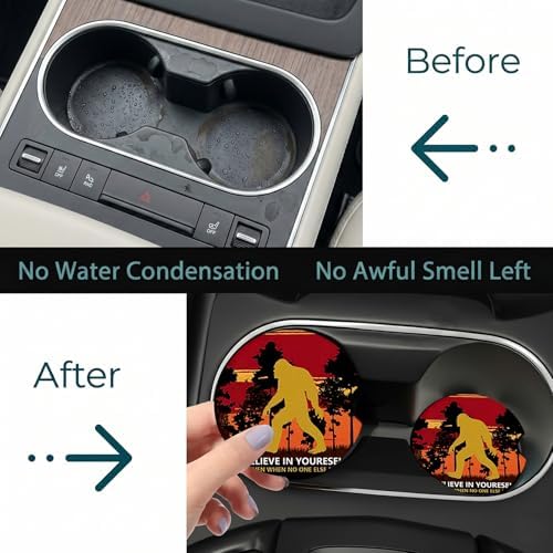 2PCS Purple Raven Car Cup Holder Coasters Universal Anti-Slip Rubber