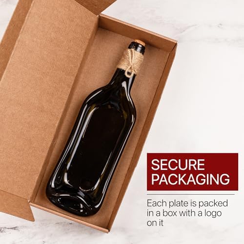 Melted Wine Bottle Serving Boards - Decorative Rectangle Serving Trays
