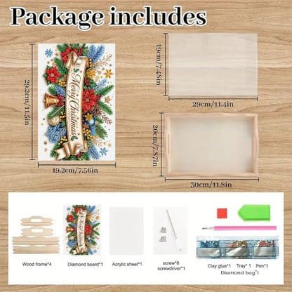 ARTopet DIY Diamond Art Painting Serving Tray Holiday Wooden