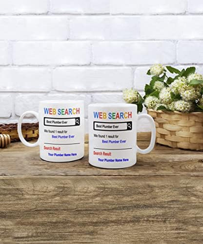 SpreadPassion Personalized Mug, Best Plumber Ever, Gift for Plumber