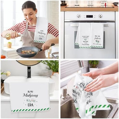 R HORSE Mahjong Kitchen Dish Towel - 5Pcs Mahjong Cleaning Dishcloth