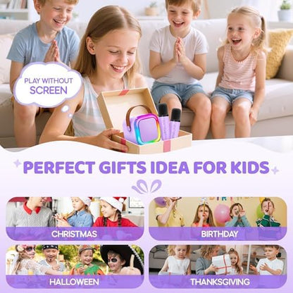 IROO Mini Karaoke Machine for Kids, Birthday Gifts Toys for Girls Ages