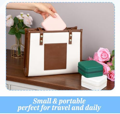 Prasacco 12 Pcs Travel Jewelry Case Bridesmaid Gifts Box PU Leather