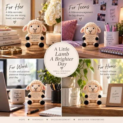 Lamb of Hope Crochet with 92 Bible Verse Signs - Christian Gifts for