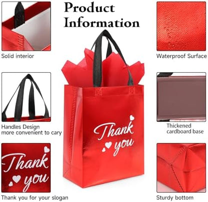 Addblu 60 Pcs Employee Appreciation Bulk Reusable Gift Bags with