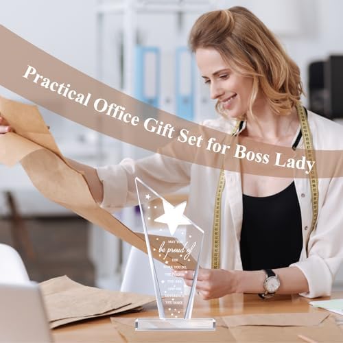 Maitys 1 Pcs Thank You Gift Employee Appreciation Acrylic Plaque Star