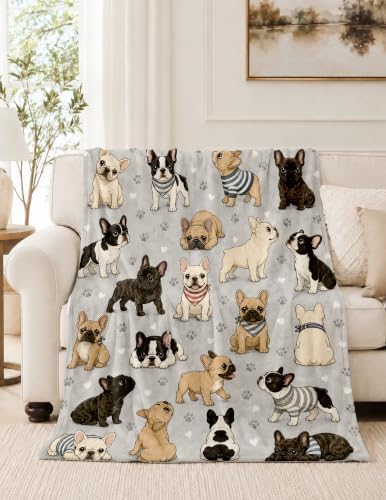 French Bulldog Gifts for Women Bulldog Owners Frenchie Dog Blanket