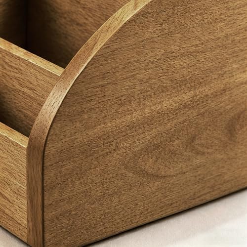Wood TV Remote Control Holder, Cute Pen/Pencil Holder, Desktop