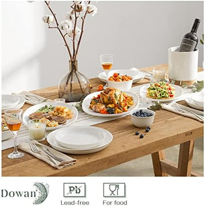 DOWAN Large Serving Platter, 16"/14"/12" Porcelain Platters for