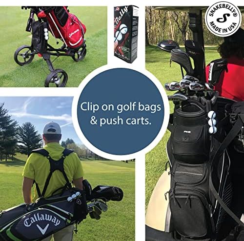 SnakeBelly Golf Ball Holder - Pro with Quick-Draw Release (Black)