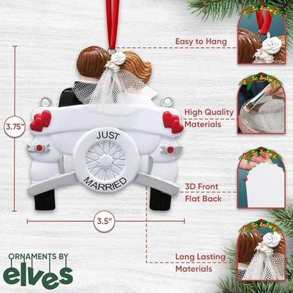 Personalized Our First Christmas Married Ornament 2026, Just Married