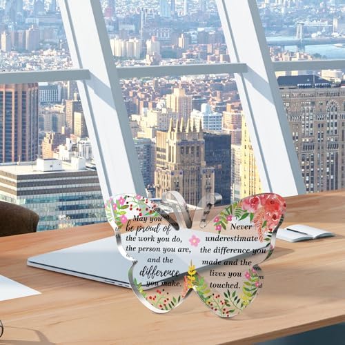 Yinder Acrylic Christmas Appreciation Thank You Gifts, Butterfly Style