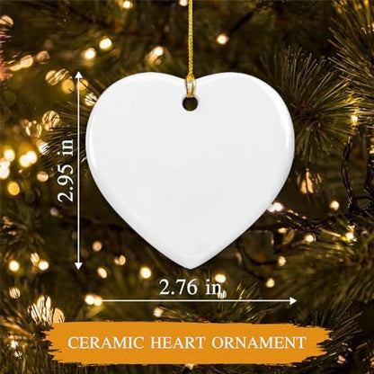 Personalized Photo Our First Christmas Engaged Ceramic Ornament