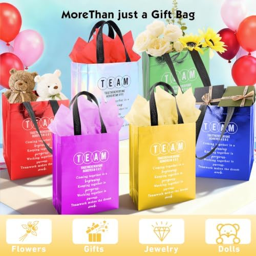 Addblu 25 Pack Employee Appreciation Gift Bags with Handles, Bulk