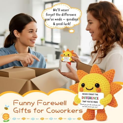 Mini Birthday Gifts for Woman Coworkers Teacher Positive Crochet