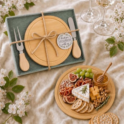 Maxcheck 1 Set Baby Shower Wedding Cheese Board Gifts for Guests