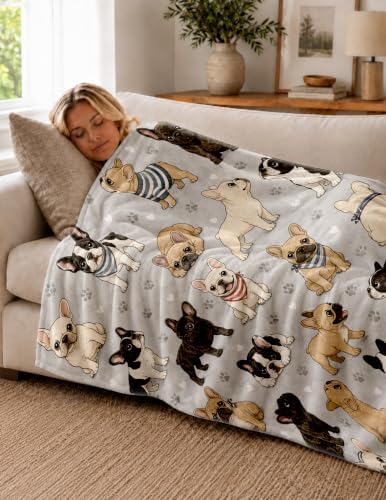 French Bulldog Gifts for Women Bulldog Owners Frenchie Dog Blanket