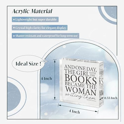 Writer Gifts for Women, Writing Decor for Desk, Shelf