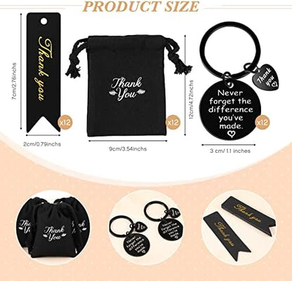 Yinkin 36 Pcs Employee Appreciation Gift Bulk Thank You Keychain