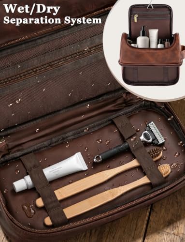 Personalized Monogrammed Hanging Travel Toiletry Bag for Men