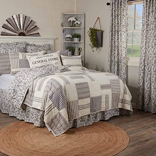 Piper Classics Gray Gables Cali King Patchwork and Floral Reversible