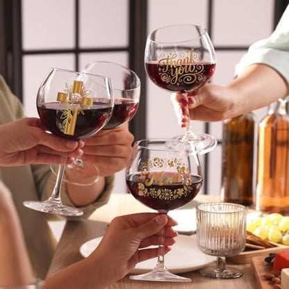 Thank You Gifts for Women Wine Glass Wine Bag Set