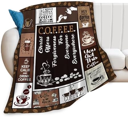 Coffee Blanket Coffee Throw Blanket Soft Fleece Flannel Bedding Gifts