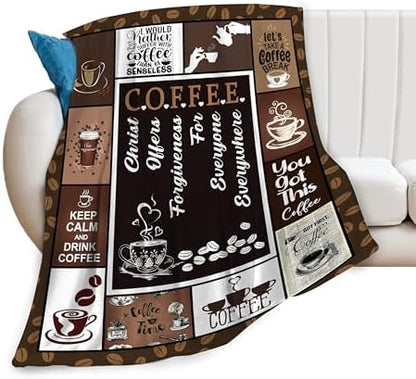 Coffee Blanket Coffee Throw Blanket Soft Fleece Flannel Bedding Gifts