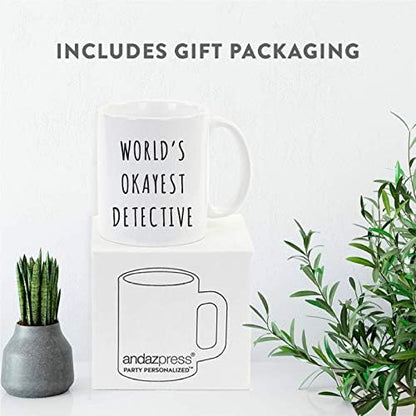 Andaz Press Funny 11oz. Coffee Mug Gag Gift, Playful, World's Okayest