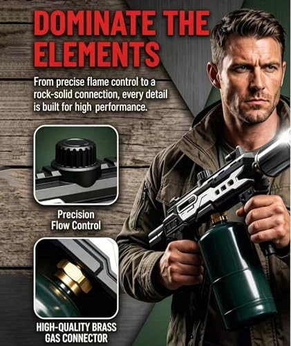 Powerful Propane Torch Gun, Gift for Men Dad, Culinary Blow Kitchen