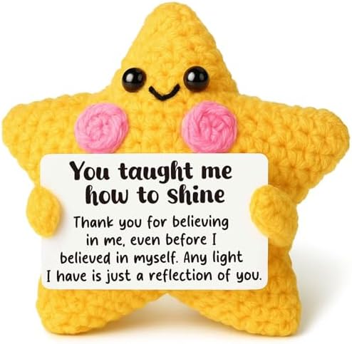 AVALYNNE Crochet Star Thank You Gift for Mentor, Teacher, Mom, Dad