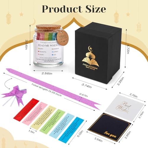 99 Quran Verses Jar in Arabic and English - Islamic Gifts for Muslim